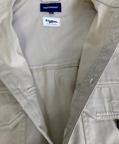 DESCENDANT（ディセンダント）DESCENDANT (ディセンダント) ANNGLER COTTON TWILL FISHING SS SHIRT OG カーキ サイズ:1の古着・服飾アイテム