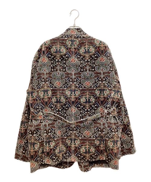 NICENESS（ナイスネス）NICENESS (ナイスネス) Tapestry Printed Hunting Jacket(タペストリープリンテッド ハンティング ジャケット） ブラウン サイズ:Ｌの古着・服飾アイテム