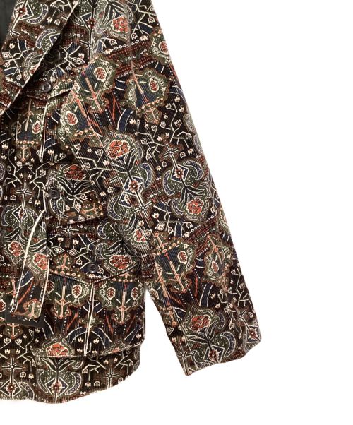 NICENESS（ナイスネス）NICENESS (ナイスネス) Tapestry Printed Hunting Jacket(タペストリープリンテッド ハンティング ジャケット） ブラウン サイズ:Ｌの古着・服飾アイテム