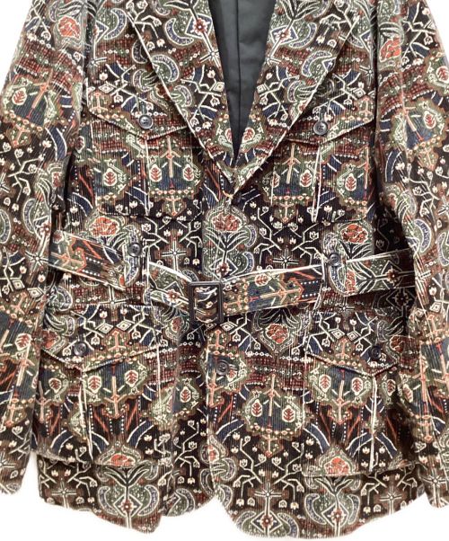NICENESS（ナイスネス）NICENESS (ナイスネス) Tapestry Printed Hunting Jacket(タペストリープリンテッド ハンティング ジャケット） ブラウン サイズ:Ｌの古着・服飾アイテム