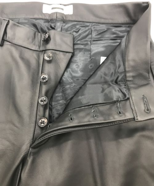 REVERBERATE（リバーバレイト）REVERBERATE (リバーバレイト) LEATHER TROUSERS (レザー トラウザーズ) ブラック サイズ:30の古着・服飾アイテム