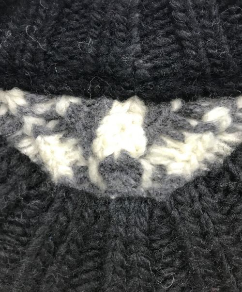 sacai（サカイ）sacai (サカイ) 22-02908M Nordic Knit Pullover (2-02908M ノルディック ニット プルオーバー) ブラック×グレー サイズ:1の古着・服飾アイテム