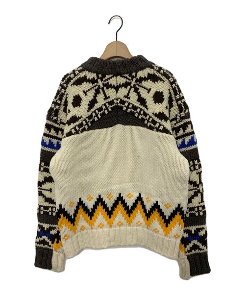 sacai（サカイ）sacai (サカイ) 22-02908M Nordic Knit Pullover (22-02908M ノルディック ニット プルオーバー) ブラウン×ホワイト サイズ:1の古着・服飾アイテム