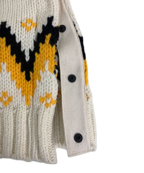 sacai（サカイ）sacai (サカイ) 22-02908M Nordic Knit Pullover (22-02908M ノルディック ニット プルオーバー) ブラウン×ホワイト サイズ:1の古着・服飾アイテム