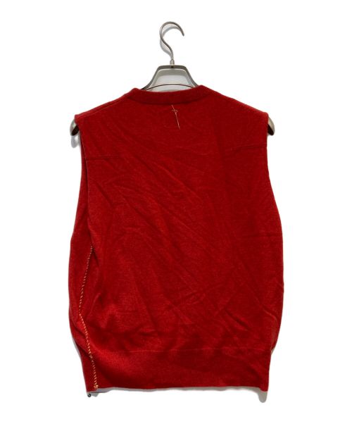 SUNSEA（サンシー）SUNSEA (サンシー) 22A54 Cashmere Pocket Vest レッド サイズ:2の古着・服飾アイテム