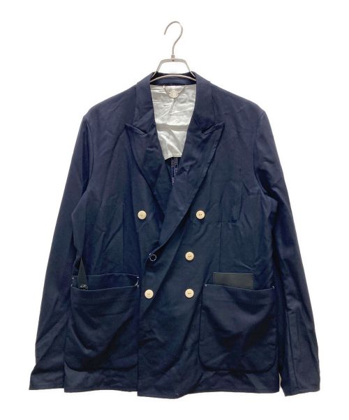 SUNSEA（サンシー）SUNSEA (サンシー) 22A33 N.M Thickened w/耳 Double-breasted Jacket ネイビー サイズ:3の古着・服飾アイテム