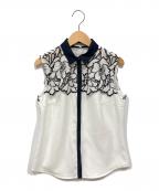 LOVELESSラブレス）の古着「エンブロイダリーレースブラウス」｜ホワイト