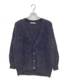 stola.（ストラ）の古着「ファンシーヤーンニットカーディガン」｜ブラック
