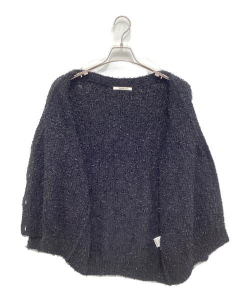stola.（ストラ）stola. (ストラ) ファンシーヤーンニットカーディガン ブラック サイズ:Freeの古着・服飾アイテム