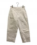 wirrowウィロウ）の古着「コットンタックパンツ」｜ホワイト