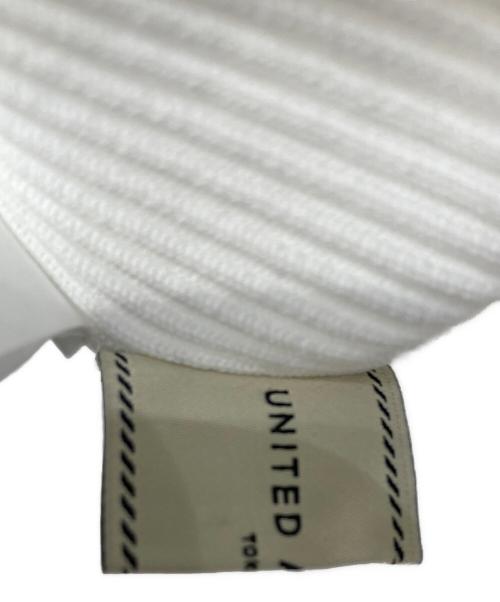 UNITED ARROWS（ユナイテッドアローズ）UNITED ARROWS (ユナイテッドアローズ) ジャカードコンビ フレアスリーブ ニット ホワイト サイズ:FREEの古着・服飾アイテム