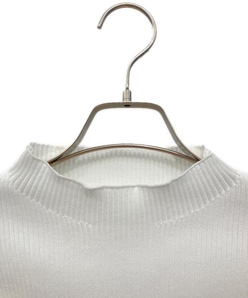 UNITED ARROWS（ユナイテッドアローズ）UNITED ARROWS (ユナイテッドアローズ) ジャカードコンビ フレアスリーブ ニット ホワイト サイズ:FREEの古着・服飾アイテム