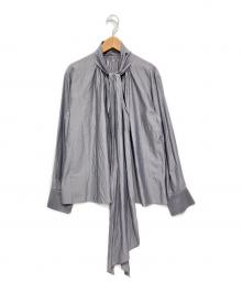 FRAY ID（フレイ アイディー）の古着「ソフトリボンタイブラウス」｜グレー