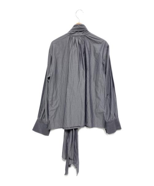 FRAY ID（フレイ アイディー）FRAY ID (フレイ アイディー) ソフトリボンタイブラウス グレー サイズ:Freeの古着・服飾アイテム