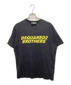 DSQUARED2ディースクエアード）の古着「D2 BROTHERS Tシャツ」｜ブラック