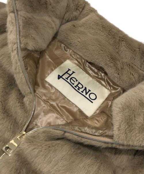 HERNO（ヘルノ）HERNO (ヘルノ) エコファーダウンジャケット ベージュ サイズ:38の古着・服飾アイテム