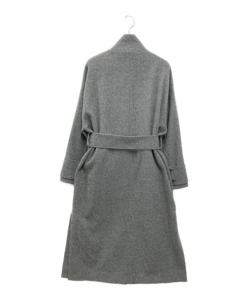 BLACK by moussy（ブラックバイマウジー）BLACK by moussy (ブラックバイマウジー) stand collar wool coat グレー サイズ:2の古着・服飾アイテム