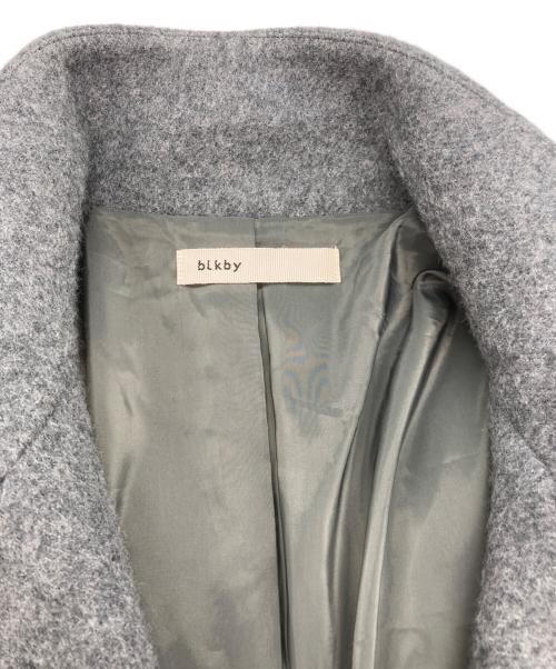 BLACK by moussy（ブラックバイマウジー）BLACK by moussy (ブラックバイマウジー) stand collar wool coat グレー サイズ:2の古着・服飾アイテム