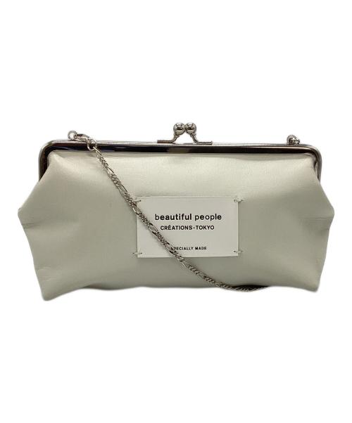 beautiful people（ビューティフルピープル）beautiful people (ビューティフルピープル) oblong clasp pouch ホワイトの古着・服飾アイテム