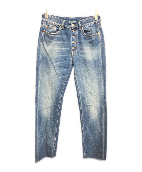 MM6 Maison Margiela（エムエムシックスメゾンマルジェラ）MM6 Maison Margiela (エムエムシックス メゾンマルジェラ) カットオフ加工デニムパンツ ブルー サイズ:40の古着・服飾アイテム