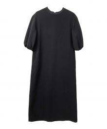 UNITED ARROWS（ユナイテッドアローズ）の古着「COMFY ステッチ ショートスリーブ ワンピース」｜ブラック