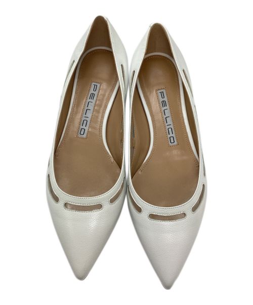 PELLICO（ペリーコ）PELLICO (ペリーコ) ANDREA10 フラットパンプス ホワイト サイズ:36の古着・服飾アイテム