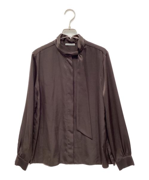 theory luxe（セオリーリュクス）theory luxe (セオリーリュクス) ボウタイブラウス ブラウン サイズ:38の古着・服飾アイテム