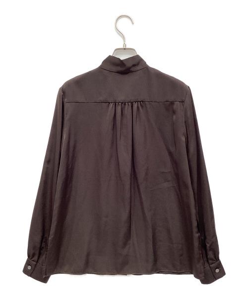 theory luxe（セオリーリュクス）theory luxe (セオリーリュクス) ボウタイブラウス ブラウン サイズ:38の古着・服飾アイテム