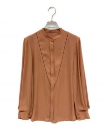 allureville（アルアバイル）の古着「バンドカラーシャツ」｜ブラウン