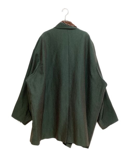 KOLOR（カラー）KOLOR (カラー) rakid herringbone docking coat　（ラギットヘリンボーンドッキングコート） グリーン サイズ:1の古着・服飾アイテム