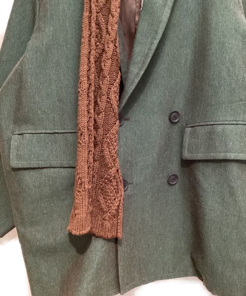 KOLOR（カラー）KOLOR (カラー) rakid herringbone docking coat　（ラギットヘリンボーンドッキングコート） グリーン サイズ:1の古着・服飾アイテム
