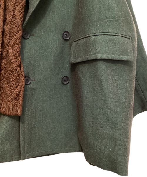 KOLOR（カラー）KOLOR (カラー) rakid herringbone docking coat　（ラギットヘリンボーンドッキングコート） グリーン サイズ:1の古着・服飾アイテム