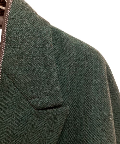 KOLOR（カラー）KOLOR (カラー) rakid herringbone docking coat　（ラギットヘリンボーンドッキングコート） グリーン サイズ:1の古着・服飾アイテム