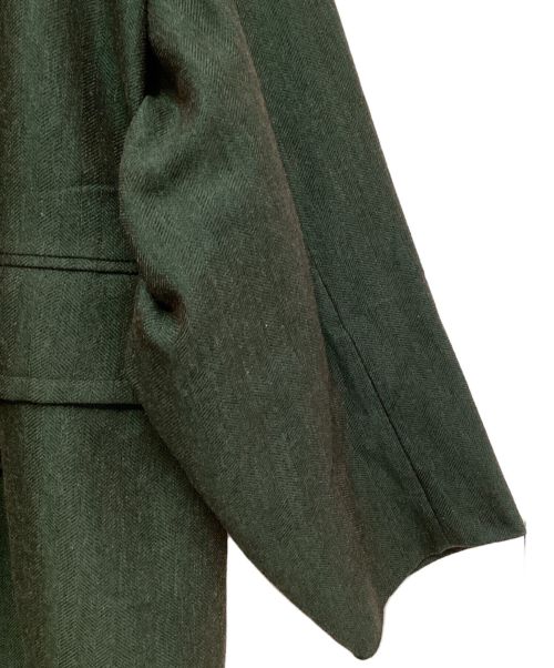 KOLOR（カラー）KOLOR (カラー) rakid herringbone docking coat　（ラギットヘリンボーンドッキングコート） グリーン サイズ:1の古着・服飾アイテム