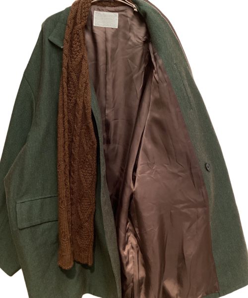 KOLOR（カラー）KOLOR (カラー) rakid herringbone docking coat　（ラギットヘリンボーンドッキングコート） グリーン サイズ:1の古着・服飾アイテム
