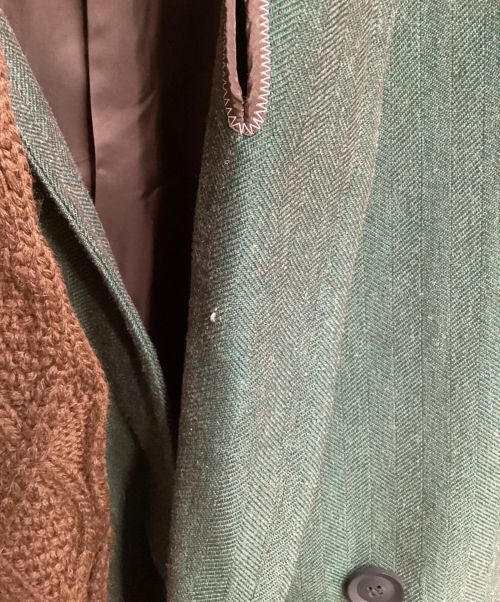 KOLOR（カラー）KOLOR (カラー) rakid herringbone docking coat　（ラギットヘリンボーンドッキングコート） グリーン サイズ:1の古着・服飾アイテム