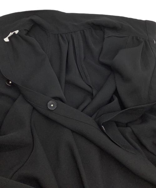 ENFOLD（エンフォルド）ENFOLD (エンフォルド) Comfortable Twill スタンド フレアDRESS ブラック サイズ:38の古着・服飾アイテム