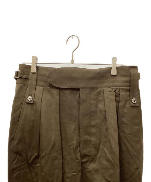 NEAT（ニート）NEAT (ニート) GIZA MOLESKIN LIGHT BELTLESS /ギザモルスキンライトベルトレス ブラウン サイズ:Lの古着・服飾アイテム