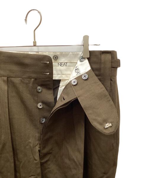 NEAT（ニート）NEAT (ニート) GIZA MOLESKIN LIGHT BELTLESS /ギザモルスキンライトベルトレス ブラウン サイズ:Lの古着・服飾アイテム