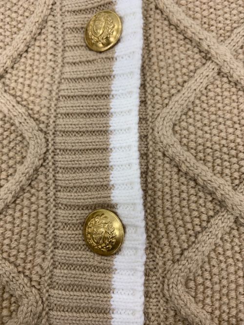 Pinky & Dianne（ピンキーアンドダイアン）Pinky & Dianne (ピンキーアンドダイアン) ケーブルニットアップカーディガン&スカート モカ サイズ:38の古着・服飾アイテム