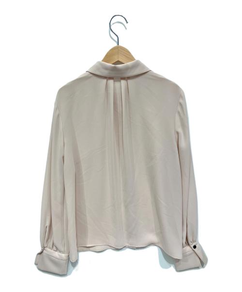 Pinky & Dianne（ピンキーアンドダイアン）Pinky & Dianne (ピンキーアンドダイアン) バイカラータイブラウス ベージュ サイズ:38の古着・服飾アイテム