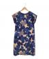 Pal'las Palace（パラスパレス）の古着「花柄ワンピース」｜ネイビー