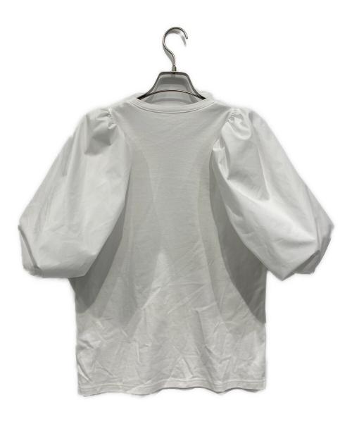 YOIHI（ヨイヒ）YOIHI (ヨイヒ) パフスリーブ ドッキングカットソー ホワイト サイズ:FREEの古着・服飾アイテム