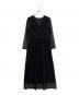 Kaene（カエン）の古着「フロッキードットワンピース」｜ブラック