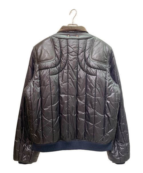 LOUIS VUITTON（ルイ ヴィトン）LOUIS VUITTON (ルイ ヴィトン) レザー切替 キルティングジャケット ブラック サイズ:56の古着・服飾アイテム