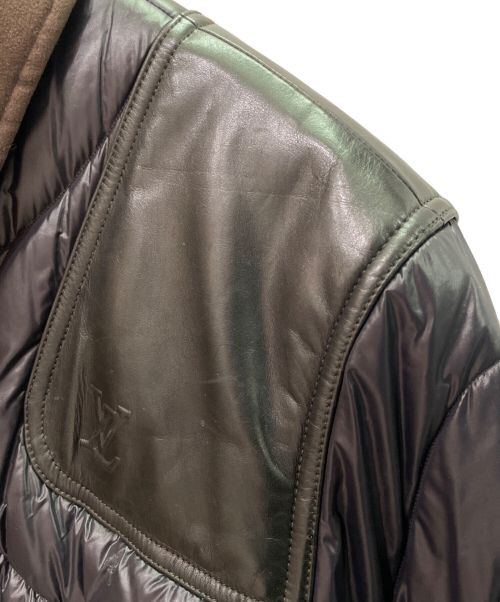 LOUIS VUITTON（ルイ ヴィトン）LOUIS VUITTON (ルイ ヴィトン) レザー切替 キルティングジャケット ブラック サイズ:56の古着・服飾アイテム