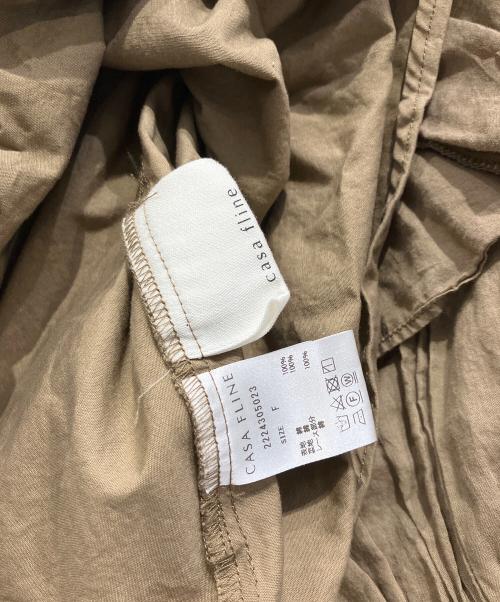 CASA FLINE（カーサフライン）CASA FLINE (カーサフライン) フリルミニドレス ベージュ サイズ:FREEの古着・服飾アイテム