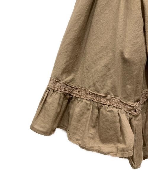 CASA FLINE（カーサフライン）CASA FLINE (カーサフライン) フリルミニドレス ベージュ サイズ:FREEの古着・服飾アイテム