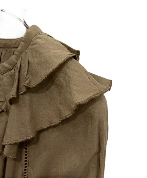 CASA FLINE（カーサフライン）CASA FLINE (カーサフライン) フリルミニドレス ベージュ サイズ:FREEの古着・服飾アイテム