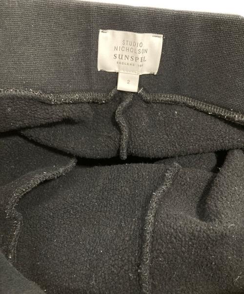 STUDIO NICHOLSON（スタジオ ニコルソン）STUDIO NICHOLSON (スタジオ ニコルソン) SUNSPEL (サンスペル) WOMEN’S COTTON FLEECEBACK パンツ ブラック サイズ:2の古着・服飾アイテム